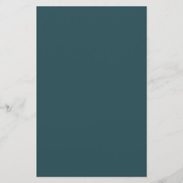 Deep Teal Solid Colour Stationery (Front)