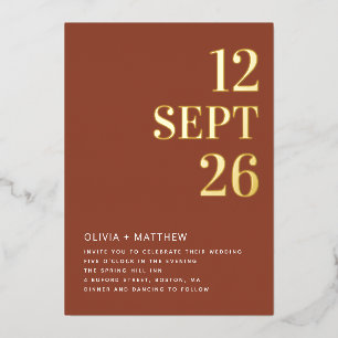 Deep Terracotta & Gold Wedding   Minimalist Photo