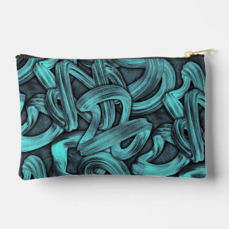 deep thought - black and teal : accessory pouch