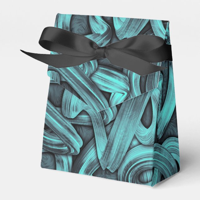 deep thought - black and teal : favour box (Front Side)
