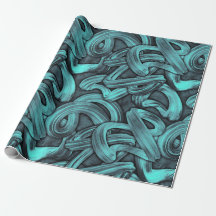 deep thought - black and teal :