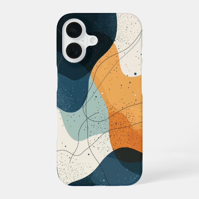 Deep Tide Layers iPhone 16 Case (Back)