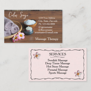 Deep Tissue Massage Therapy Business Cards