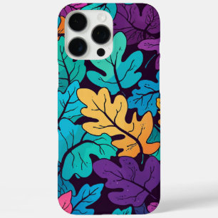 Deep Toned Oak Leaves Colourful Autumn Pattern iPhone 16 Pro Max Case
