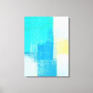 'Deep' Turquoise Abstract Art Canvas Print
