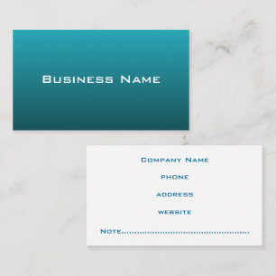 Deep Turquoise Business Card