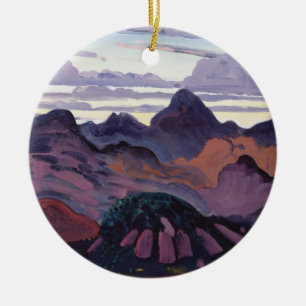 Deep Twilight, Pyrenees, c.1912-13 (oil on panel) Ceramic Tree Decoration