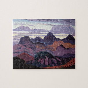 Deep Twilight, Pyrenees, c.1912-13 (oil on panel) Jigsaw Puzzle
