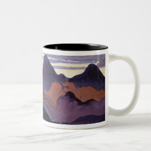 Deep Twilight, Pyrenees, c.1912-13 (oil on panel) Two-Tone Coffee Mug