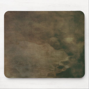 Deep umber brown wrinkled parchment paper mouse mat