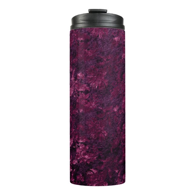 Deep Velvet Damask Thermal Tumbler (Front)