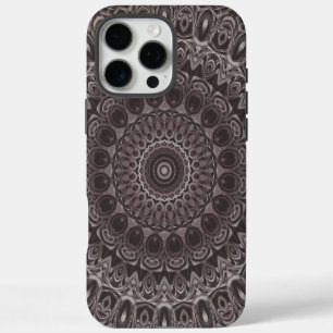 Deep Velvet Watercolor Mandala in Shades of Brown iPhone 16 Pro Max Case