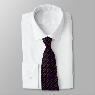 Deep Vintage Striped Purple Pattern Neck Tie