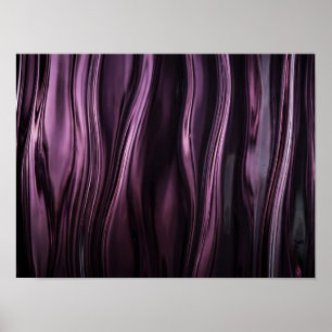 Deep Violet Rippled Glass Texture Wall Art