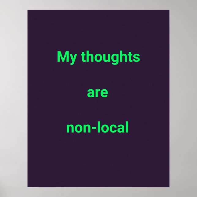 Deep Violet Turquoise Quantum Graphic Poster (Front)