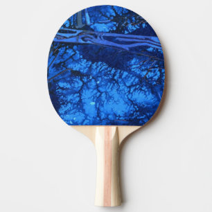 "Deep Water #3" Abstract Ping Pong Paddle