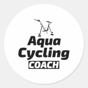 Deep Water Aqua jogging Pool Running Classic Round Sticker