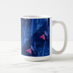 "Deep Waters #3 on Pink Tiled" Abstract Design Mug