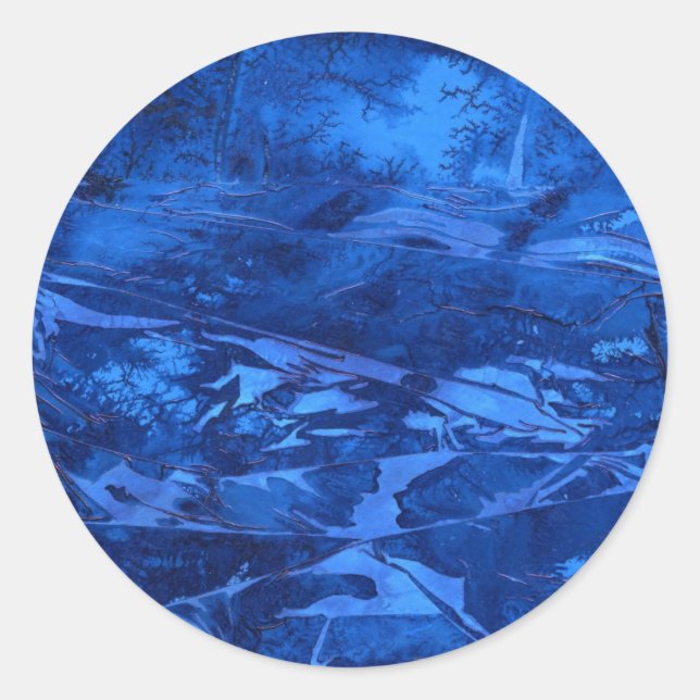 "Deep Waters #5" Abstract Design Sticker (Front)