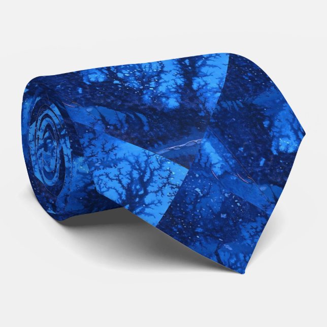"Deep Waters #6" Abstract Design Tie (Rolled)