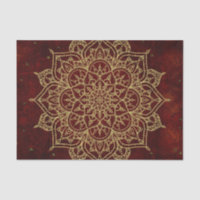 Deep Wine Red Mandala & Gold Glam Modern Chic