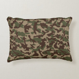 Deep Wood Camouflage Decorative Cushion