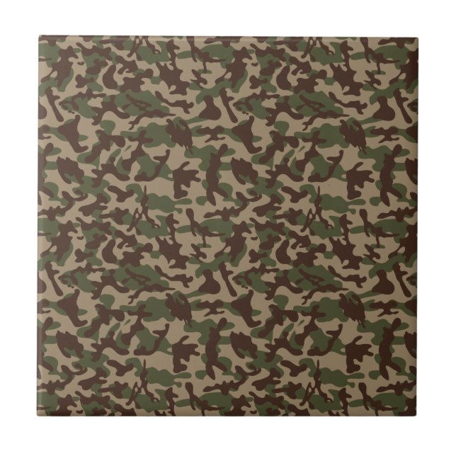 Deep Wood Camouflage   Tile (Front)