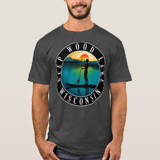 Deep Wood Lake Wisconsin Paddleboarding T-Shirt