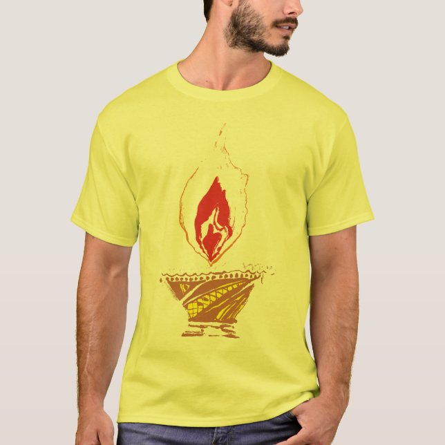 Deepak : Diwali Lamp T-Shirt (Front)