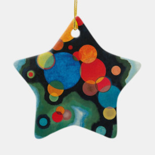 Deepened Impulse Abstract Oil on Canvas Kandinsky Ceramic Tree Decoration