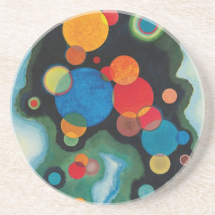 Deepened Impulse Abstract Oil on Canvas Kandinsky Coaster