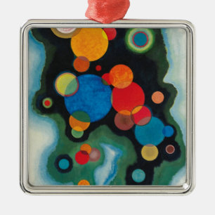 Deepened Impulse Abstract Oil on Canvas Kandinsky Metal Tree Decoration