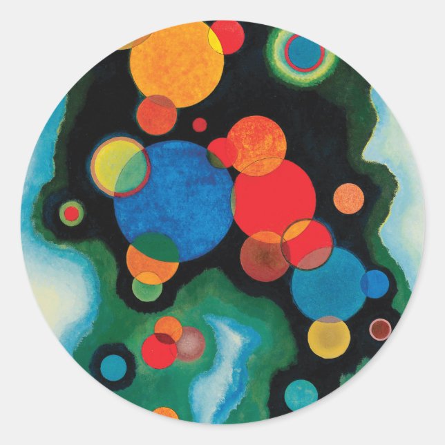 Deepened Impulse by Wassily Kandinsky Classic Round Sticker (Front)