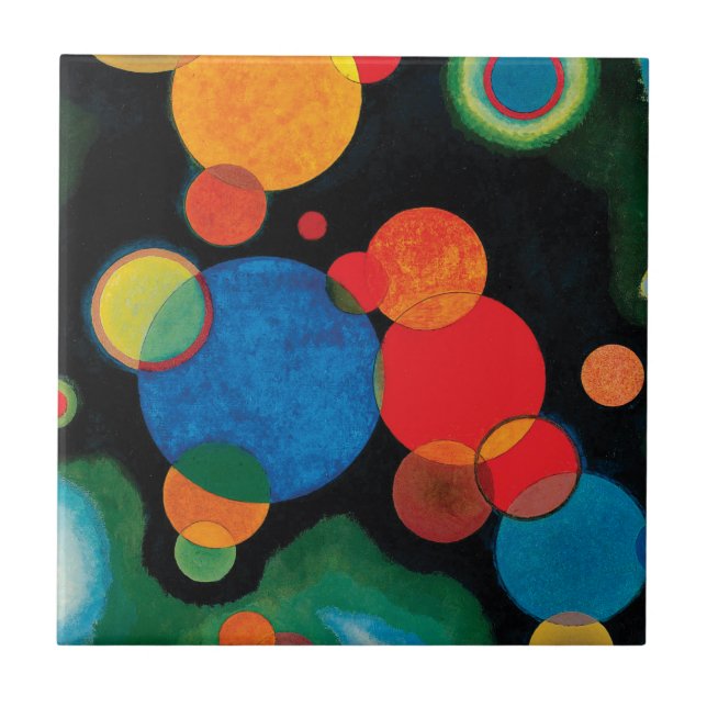 Deepened Impulse by Wassily Kandinsky  Tile (Front)