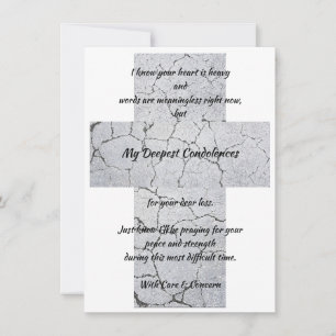 Deepest Condolences Flat Greeting Card