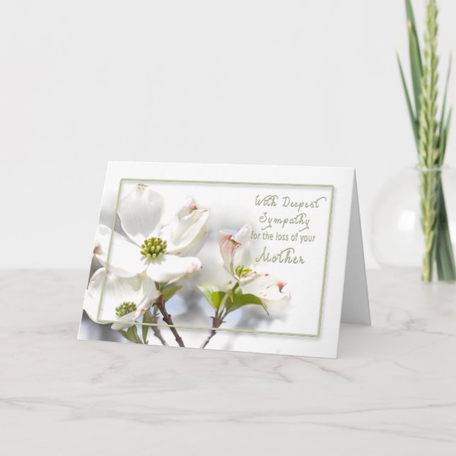 DEEPEST SYMPATHY - APPLE BLOSSOMS-MOTHER CARD (Front)