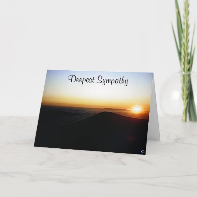 "DEEPEST SYMPATHY" FAMILY OR FRIEND CARD (Front)