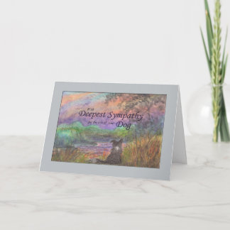 Deepest sympathy, loss of dog, border collie dog card