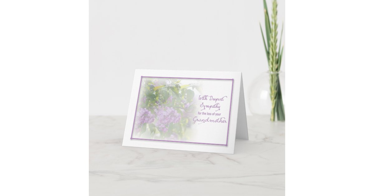 DEEPEST SYMPATHY - LOSS OF GRANDMOTHER CARD | Zazzle