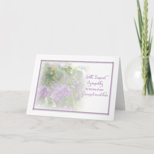 DEEPEST SYMPATHY - LOSS OF GRANDMOTHER CARD (Front)