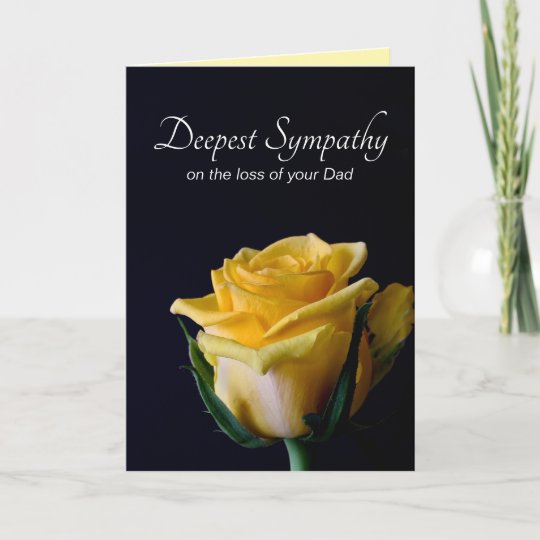 Deepest Sympathy | Loss of your Dad Father Card | Zazzle.co.uk