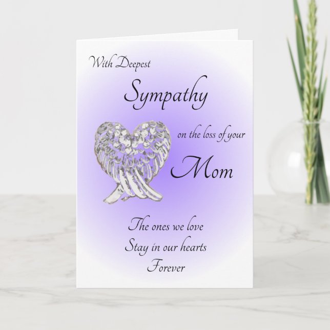 Deepest Sympathy On The Loss of  Your Mom Purple Card (Front)