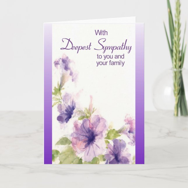 Deepest Sympathy to the Family Card (Front)