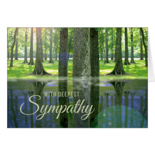 Deepest Sympathy with Serene Woods and Water