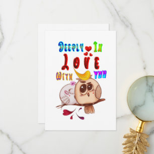 Deeply In Love With You Thank You Card