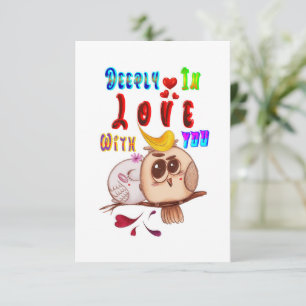 Deeply In Love With You Thank You Card