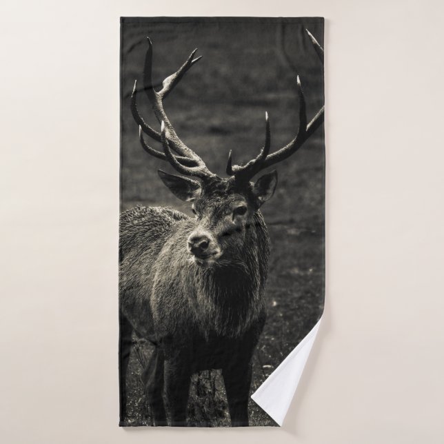 DEER 12 POINT BUCK BATH TOWEL (Bath Towel)