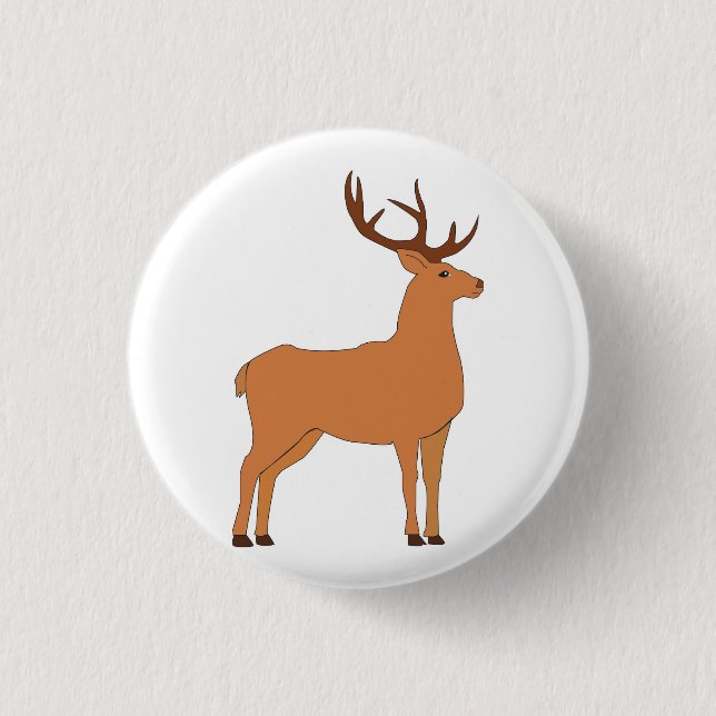 Deer 3 Cm Round Badge (Front)