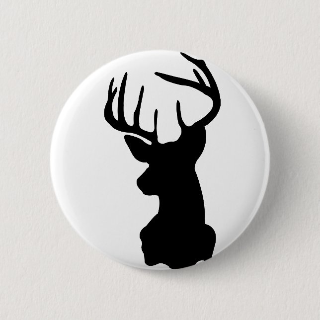 deer 6 cm round badge (Front)