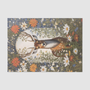 Deer Amid Daisy Flowers  Tissue Paper